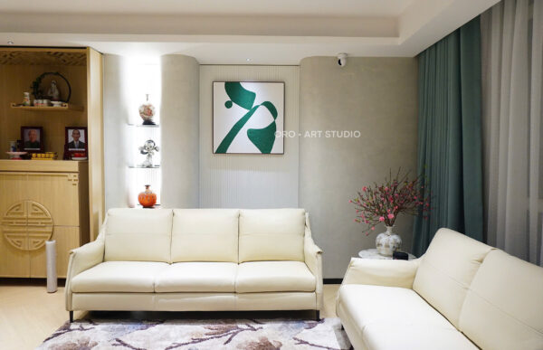 ABSTRACT GREEN - 80x80cm - Hình ảnh 3